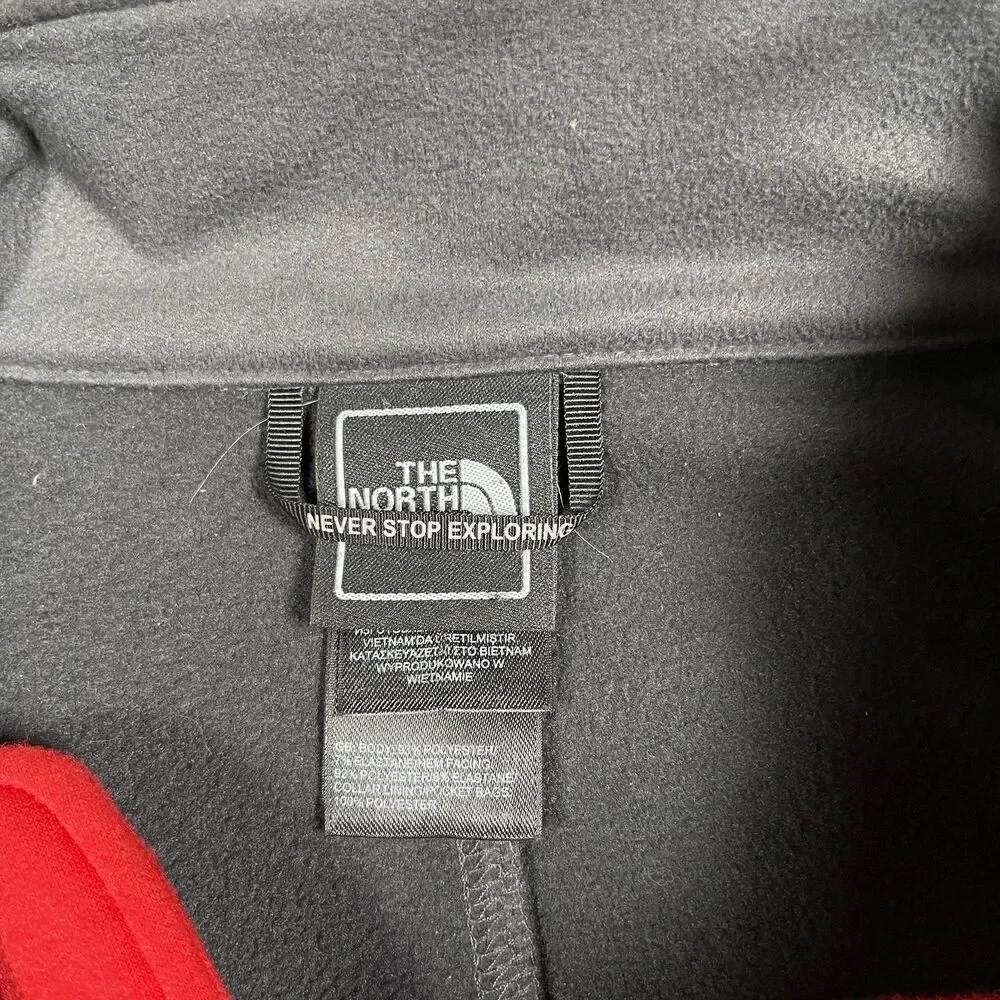 The North Face Jacket Mens XL Red Gray Basic Jacket FlashDry Full Zip Pockets